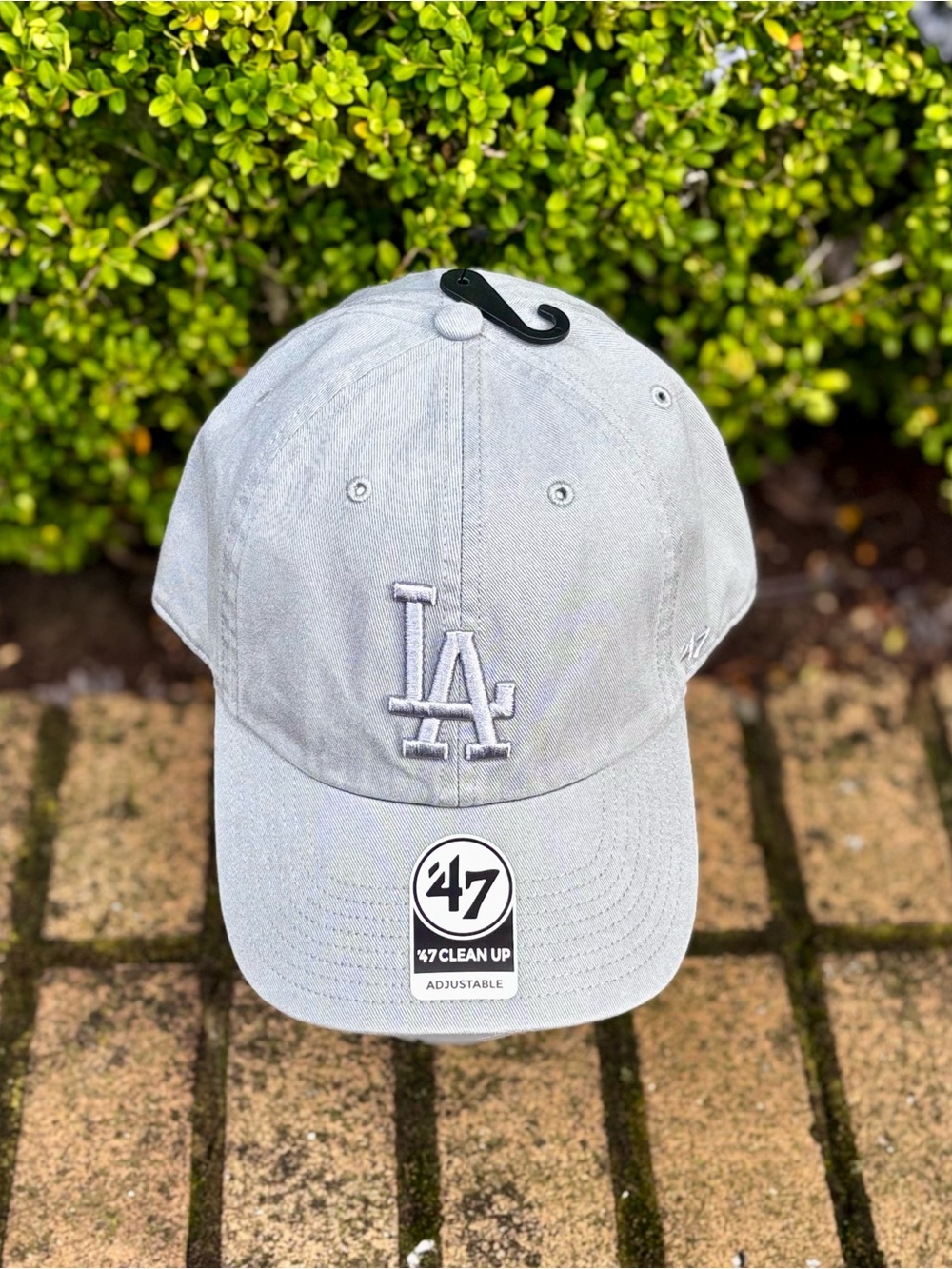 47 Clean Up Los Angeles Dodgers Light Gray Adjustable Baseball Cap